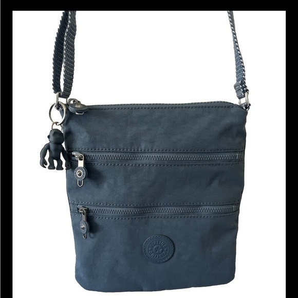 Kipling Slate Blue Multi Pocket Crossbody Adjustable Strap - Picture 1 of 9